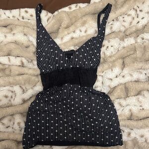 💕SOLD💕Y2K vintage Black and White Polka Dot Top